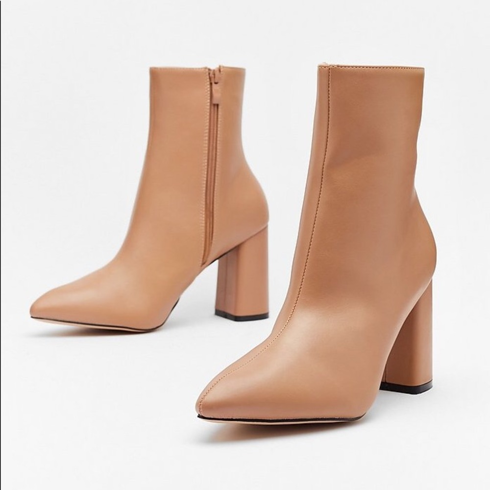 Faux Leather Nasty Gal Nude Sexy Booties